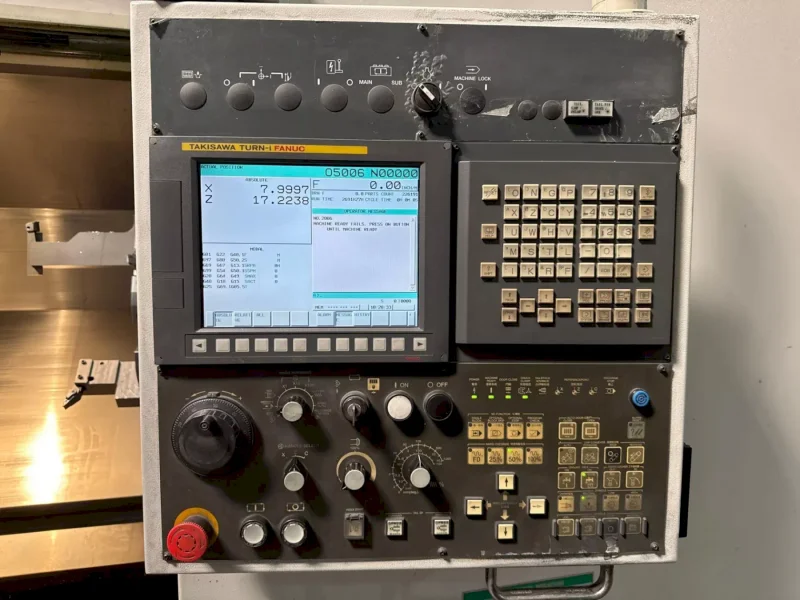 Takisawa TX-50C CNC Turning Center – 12″ Chuck, 5″ Big Bore Lathe
