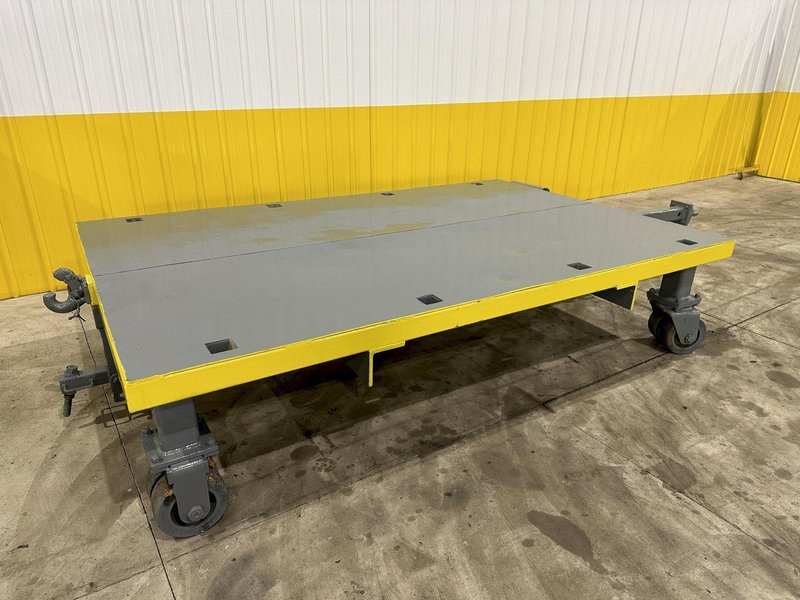 10,000 LBS X 120” X 78” HEAVY DUTY ROLLING TRANSFER CARTS: STOCK #19982