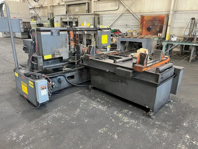 USED HEM 16" X 22" AUTOMATIC HORIZONTAL MITERING BANDSAW MODEL CYCLONE A-C, Year: 2007