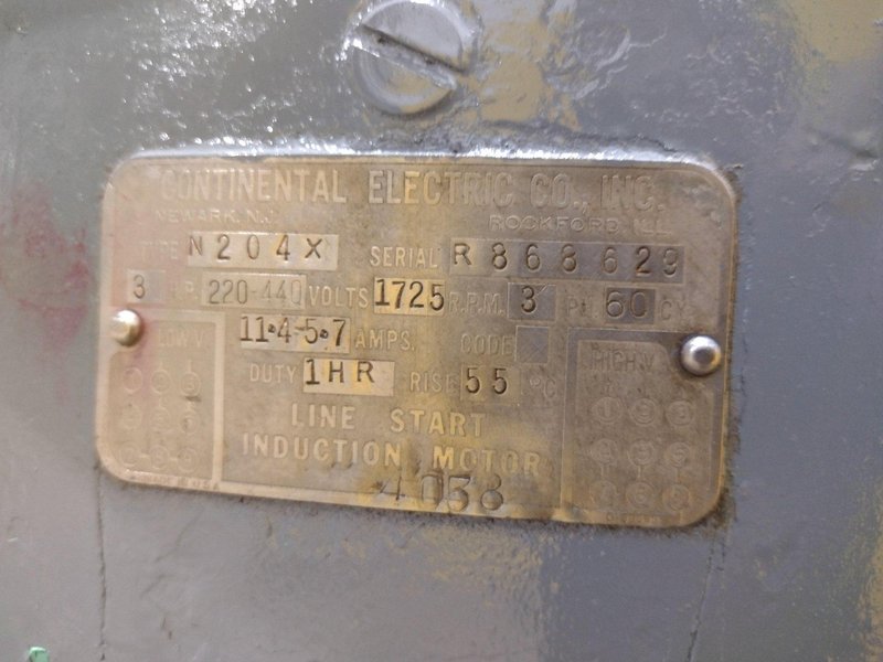 #3 KEARNEY &amp; TRECKER MILWAUKEE MODEL #3 VERTICAL MILLING MACHINE 64" x 13" x 10 HP: YOBRO #24458