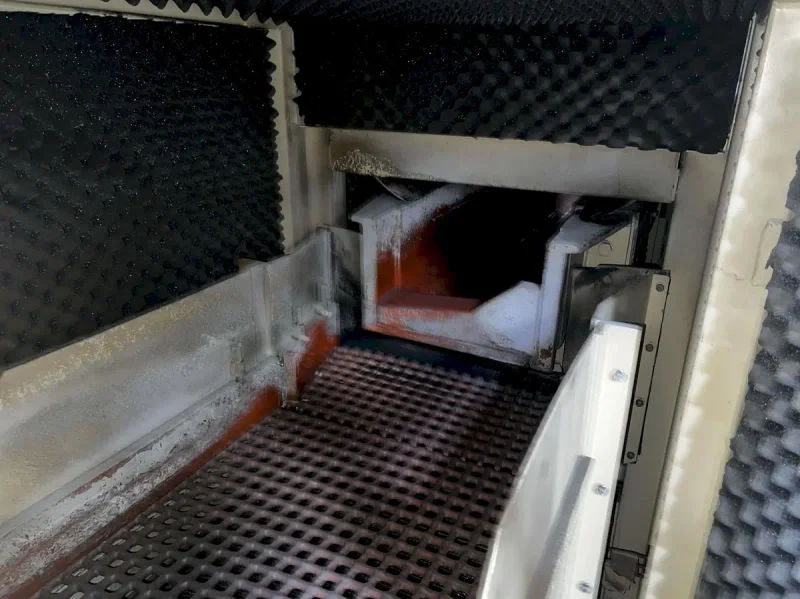 USED ALMCO MODEL V-14120 CONTINUOUS THRU-FEED VIBRATORY FINISHING SYSTEM, Year: 2022