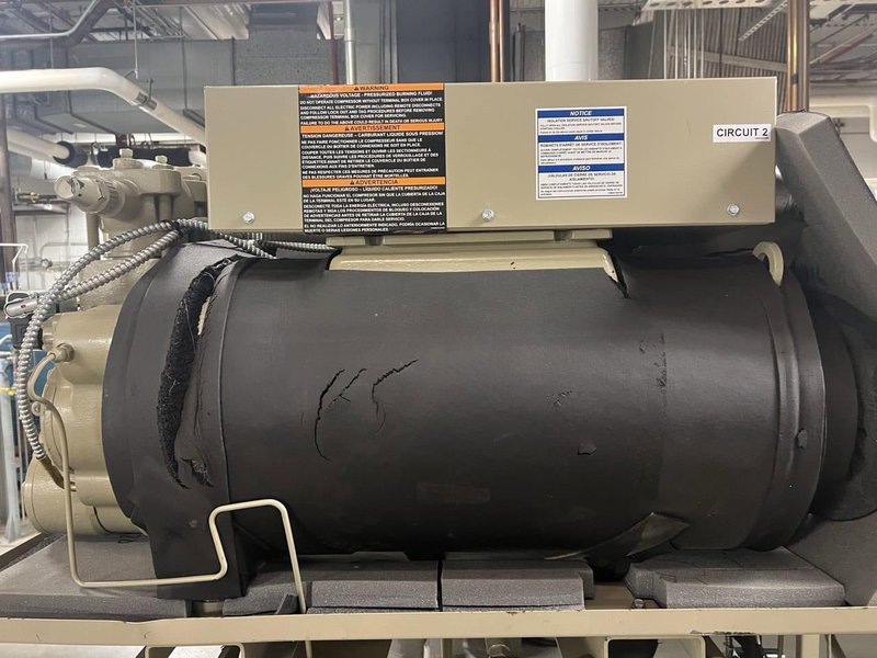 160 Ton Trane RTUD High Efficiency Rotary Indoor Chiller, 2022