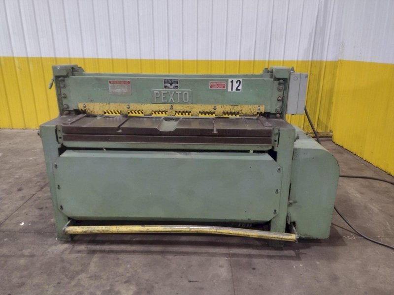 4' X  12 GAUGE PEXTO MODEL #12-U-4K MECHANICAL POWER SHEAR: YOBRO #25664