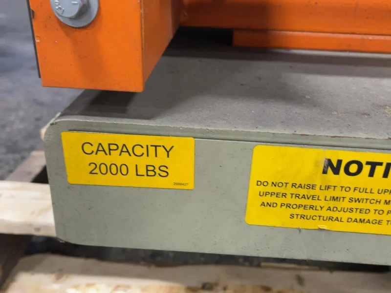 SOUTHWORTH 2000 LBS POWERED ROLLER CONVEYOR LIFT TABLE