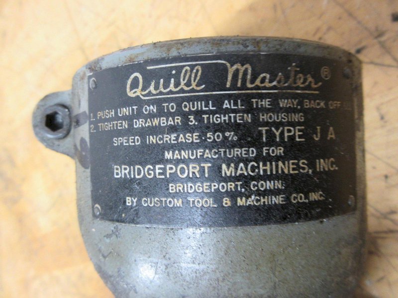 Bridgeport Quill Master Multi Angle Attachment Type JA- Auction Item