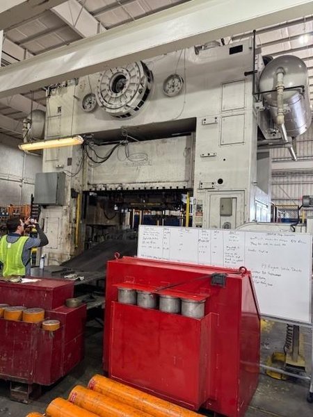 600 ton Danly Straight Side Press Model #S4-600-108-72 For Sale, Floor Standing!