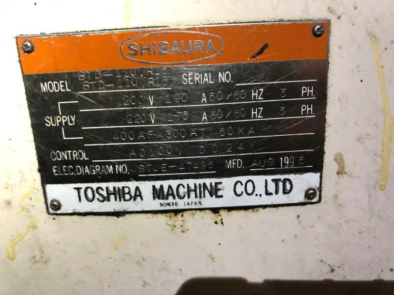 1995 TOSHIBA BTD-110R16 | Boring Mills, Horizontal, Table Type