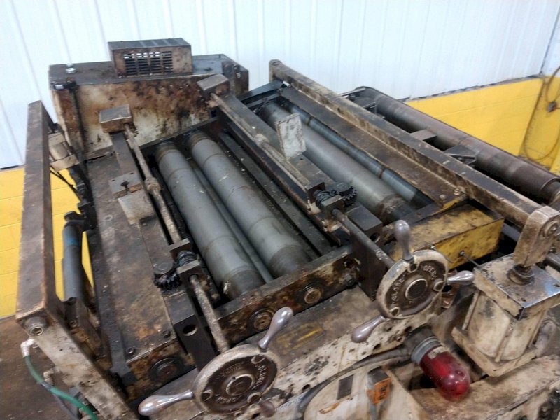 40" WIDE X .190" ROWE MODEL #C9-40 POWERED 5 ROLL COIL STRAIGHTENER: STOCK #13910