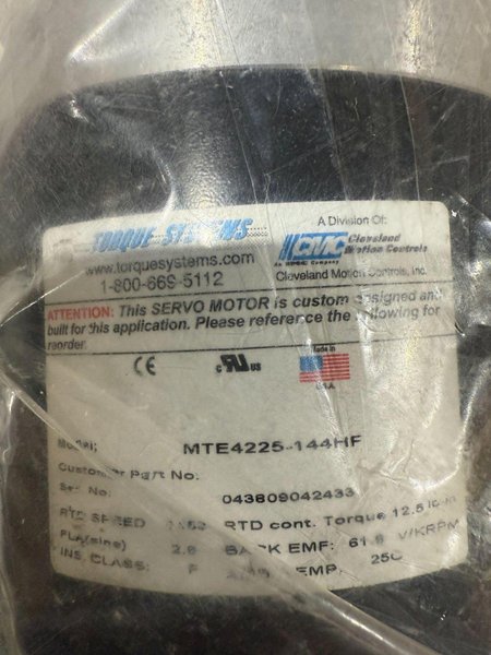 TORQUE SYSTEMS IGAM0450069 SERVO MOTOR NEW