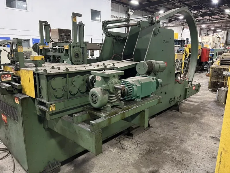 ROWE 4,000 LB X 30&quot; X .150&quot; CRADLE TYPE SERVO FEED LINE, STOCK# 13476J
