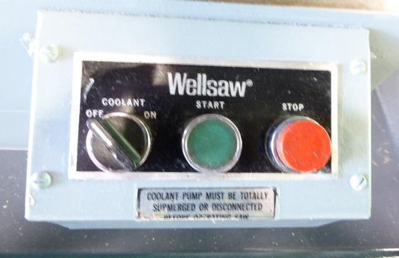 10" x 16" Wellsaw Horizontal Band Saw 1016, 50-275 FPM, 1" Blade, Coolant, 1.5 HP, Reconditioned