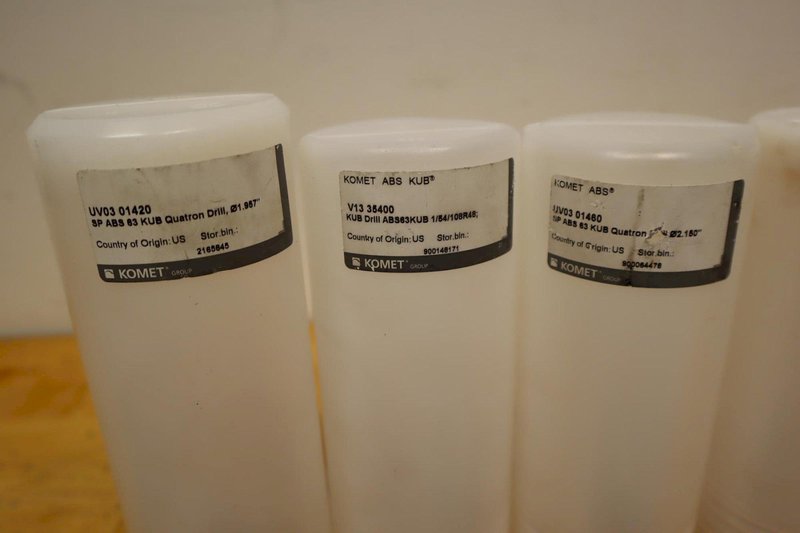 Komet ABS63 Shank Inserted Drill Bodies, (5pcs) Sizes 1.957", 2.125", 2.150", 2.347", 2.5" ***All New***- Auction Item