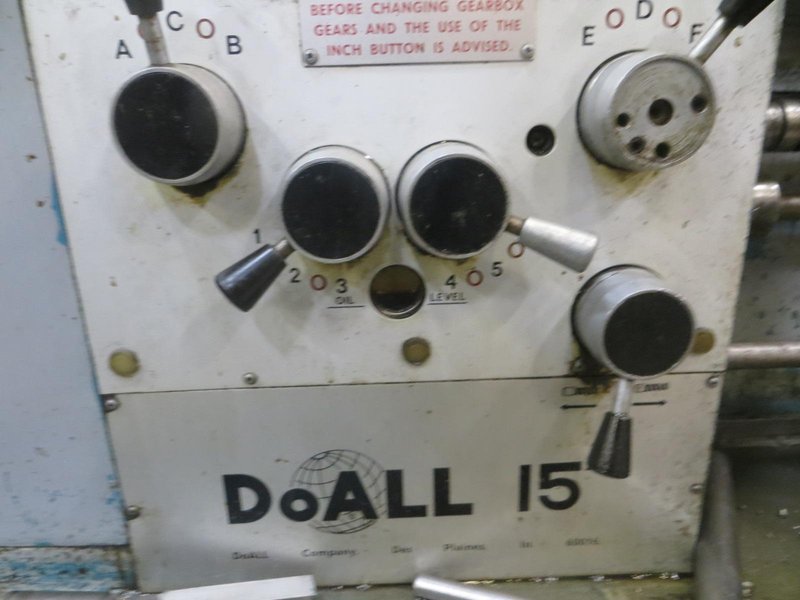 DoAll 15&quot; Engine Lathe, 8&quot; 3 Jaw Chuck, Tool Post, Tailstock- Auction Item