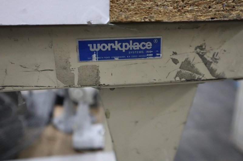 Metal Portable Work Table with Particle Board Top- Auction Item