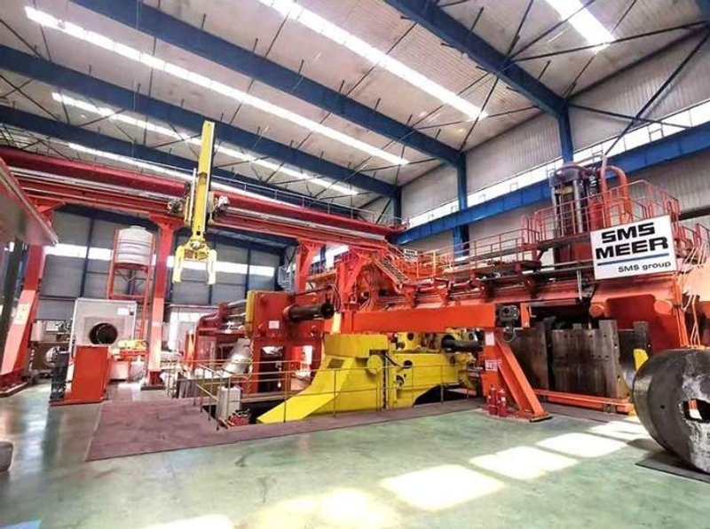 16,000 ton SMS Horizontal Direct Single Action Ext Press, Ind Billet Furnace, Stretcher, Saw, Billet Peeler (14552)