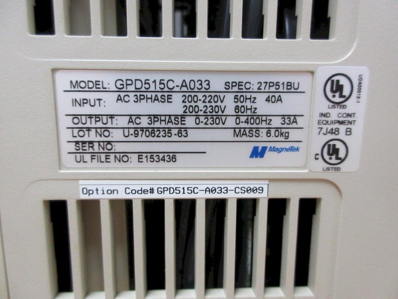 Haas Used MagneTek GPD 515C-A033 Spindle Drive with Digital Operator JVOP-130U
