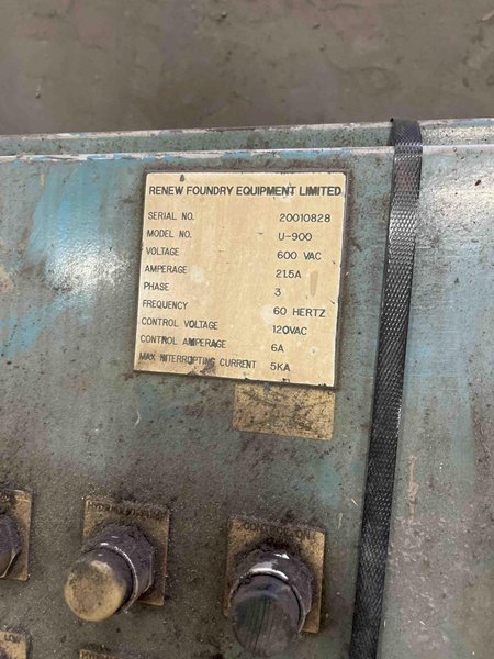 Shalco model u900 shell core machine control panel
