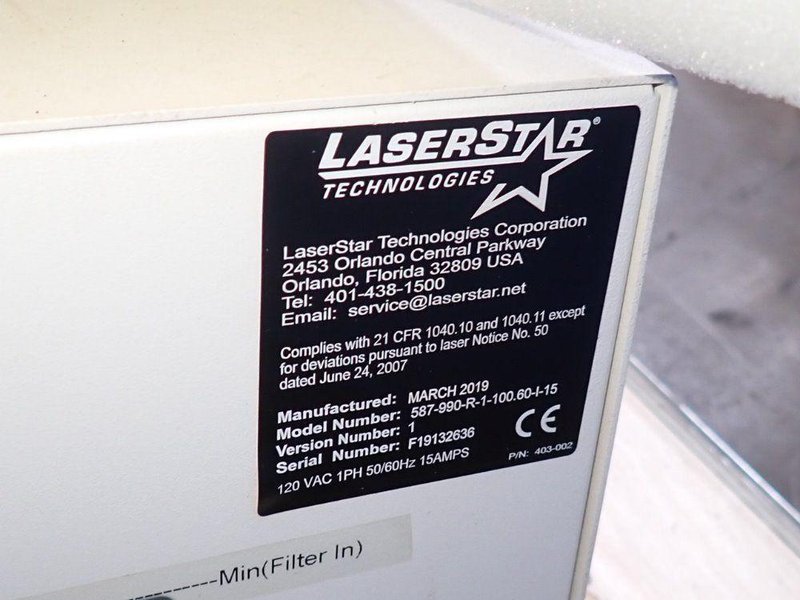 LASERSTAR TECHNOLOGIES CORPORATION LASER WELDER  -  587-990-R-1-100.60-I-15