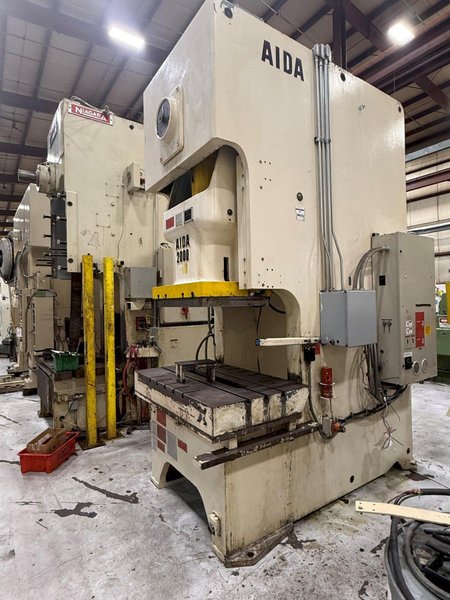 200 ton Aida NC1-2000(2) Used Single Point Gap Mechanical Metal Stamping Press For Sale, Year 2010