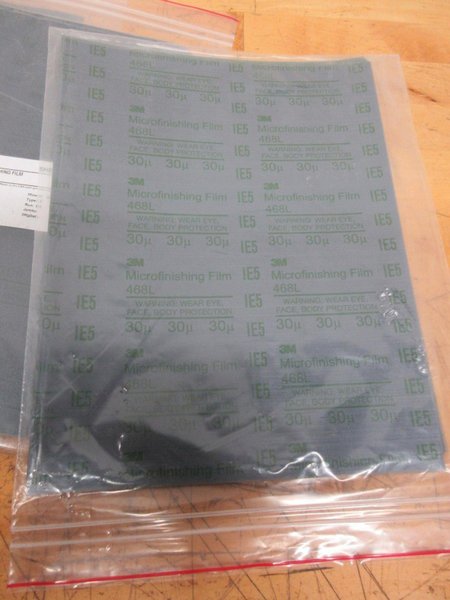3M 468L Micro Finishing Film Sheets, 30 Micron, (8) Packages of 25 Sheets Ea. 8-1/2" x 11" Size- Auction Item