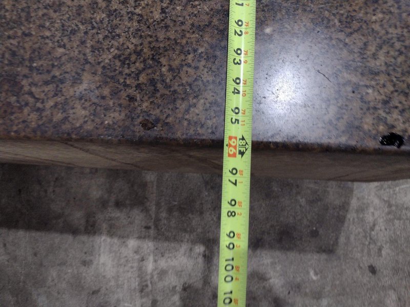 96" X 48" X 16" HERMAN GRANITE SURFACE PLATE W/ STAND: STOCK #23472