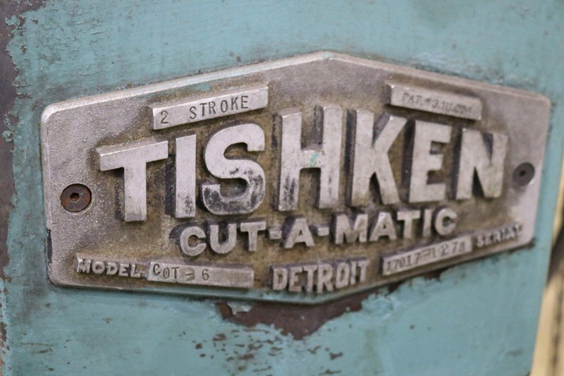 18 TON TISHKEN MODEL #COT-6 CUTOMATIC CUTOFF PRESS: STOCK #70959