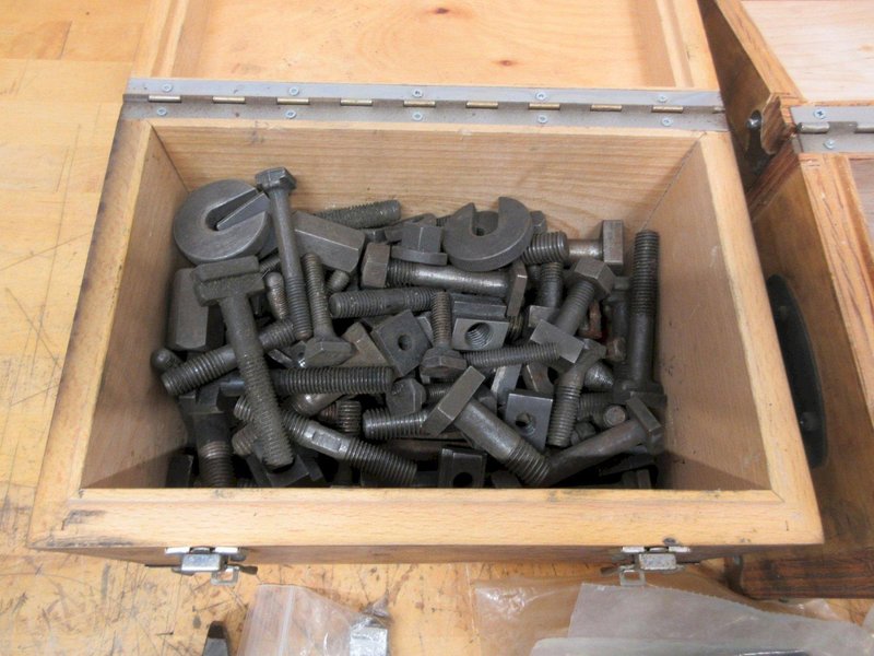 Clamp Down Hardware, Assorted Sizes, Studs, Straps, T-Nuts, In Wooden Cases- Auction Item