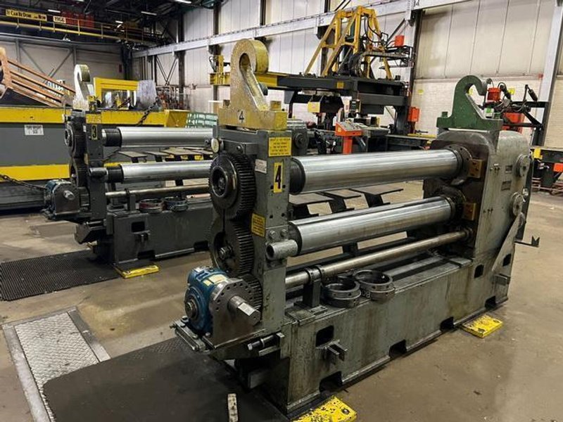 48" x .135" x 30,000# Stamco/Herr Voss Slitting Line with 2 Slitter Heads (14300)