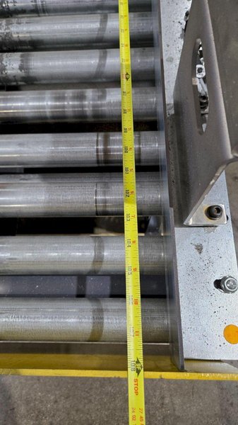 INDUSTRIAL KINETICS Dual-Lane 23.5″ Roller Conveyor 9ft Long USED