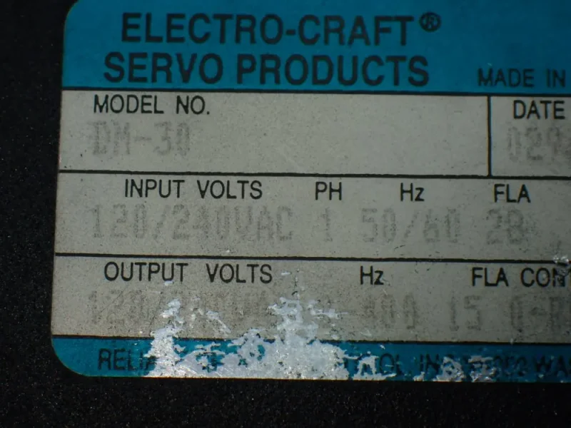 RELIANCE ELECTRIC ELECTRO-CRAFT BRU-200 BRUSHLESS SERVO DRIVE  -  9101-1303