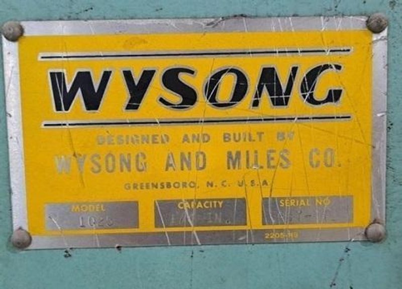 10&#039; X 1/4&quot; WYSONG MECHANICAL SHEAR