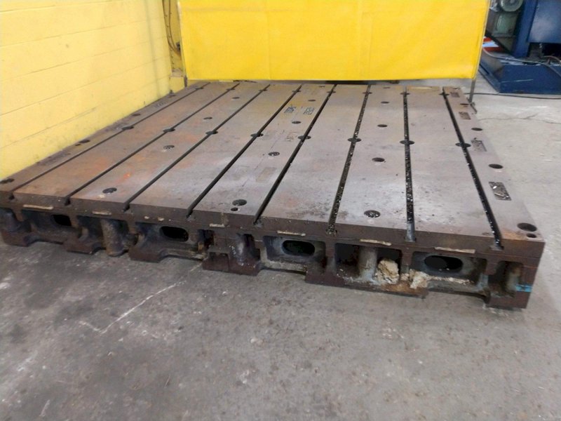 96&quot; X 96&quot; X 12&quot; THICK T-SLOTTED FLOOR PLATE LAYOUT TABLE:  STOCK #13575