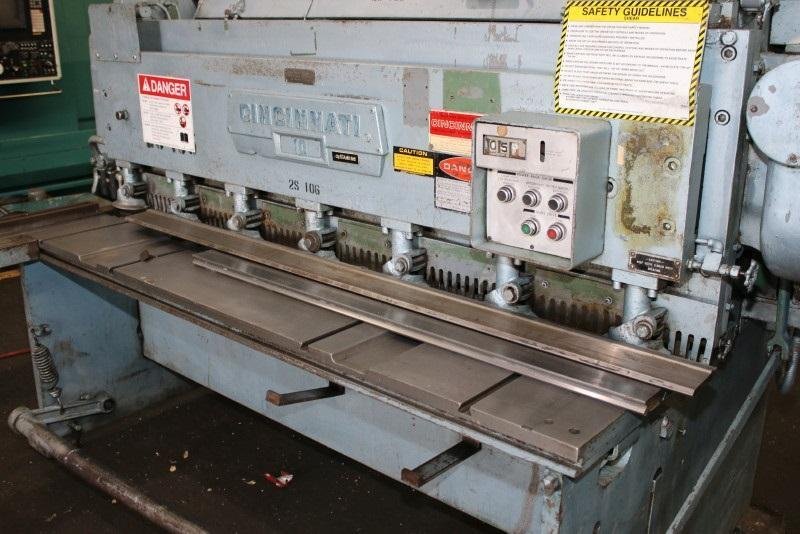 10 Ga x 6 ft Cincinnati Mechanical Power Shear Model 1006-R