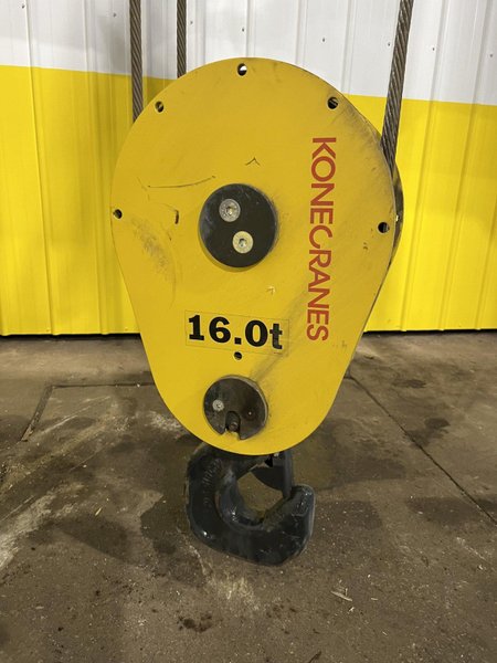 17.5 TON (2014) KONE-CRANES MODEL #CXT60410160P75GGN0S SINGLE GIRDER OVERHEAD CRANE HOIST &amp; TROLLEY: STOCK #18633