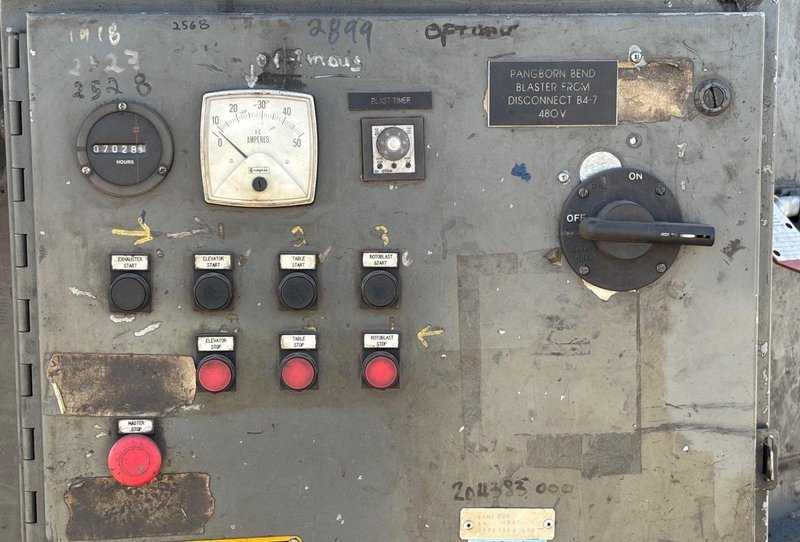 72” TABLE PANGBORN MODEL 6LK-7 ROTOBLAST SHOT BLAST MACHINE: YOBRO #24410