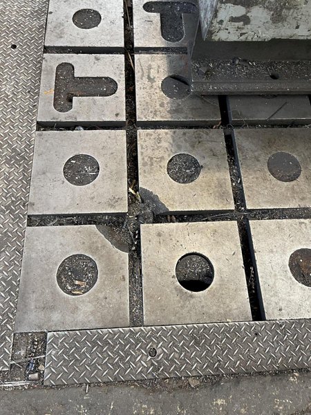 120&quot; X 188&quot; X 12&quot; T SLOTTED FLOOR PLATE. STOCK # 0312523