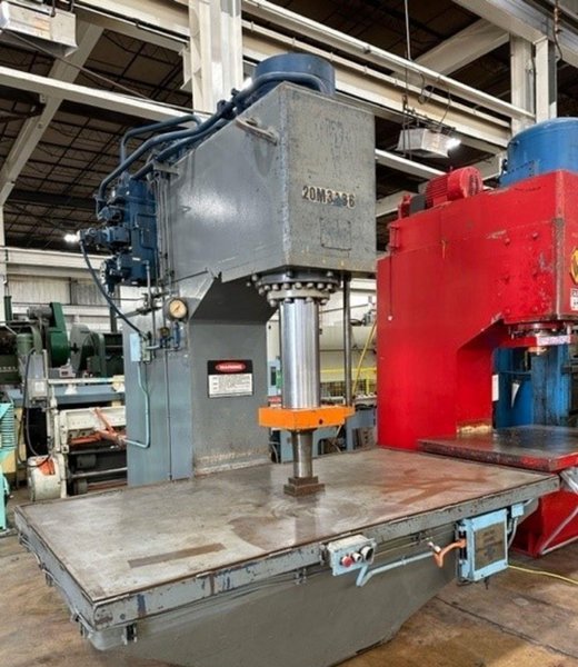 150 TON WILLIAMS &amp; WHITE HYDRAULIC C-FRAME STRAIGHTENING PRESS 24&quot; STROKE: YOBRO #24086