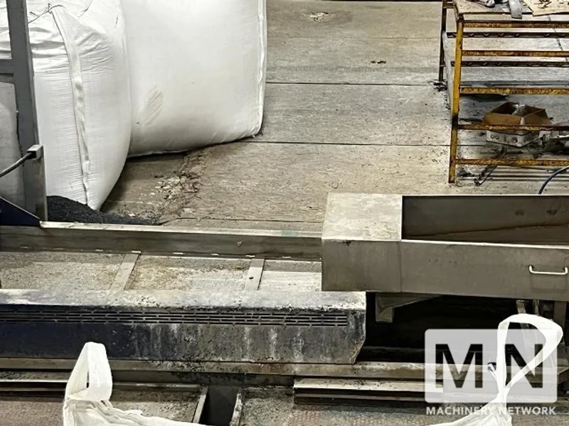 200 MM PURUI MODEL SJ200/32 DUAL EXTRUDER PELLETIZING LINE MFG 2018 (2) AVAILABLE