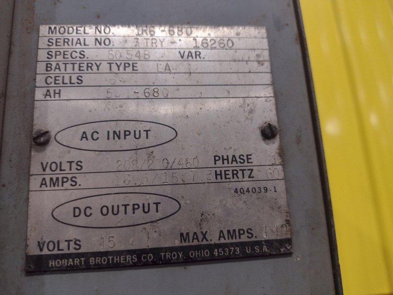 HOBART BATTERY CHARGER: STOCK #21086