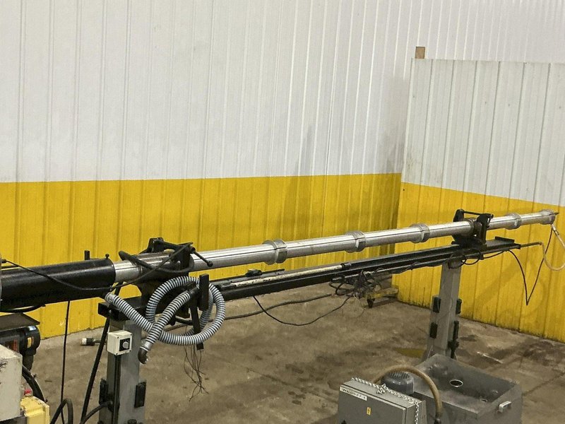 12' LNS MODEL 3.20HS-4.8 HYDRAULIC CNC LATHE MAGAZINE STYLE BAR FEEDER: #YOBRO 25107