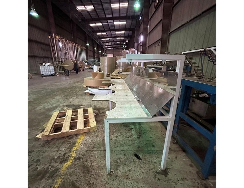 D’Andrea Double Paper Line Edgeboard Machine, 2024 – Reel Stand, Packaging Table