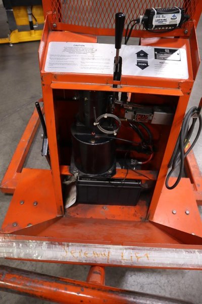 Presto WPS5036-20 Electric Stacker Lift Truck, 2,000# Cap, 36&quot; Lift Height, 42&quot; Forks, 50&quot; Between Outriggers, 12 Volt Battery and Charger- Auction Item