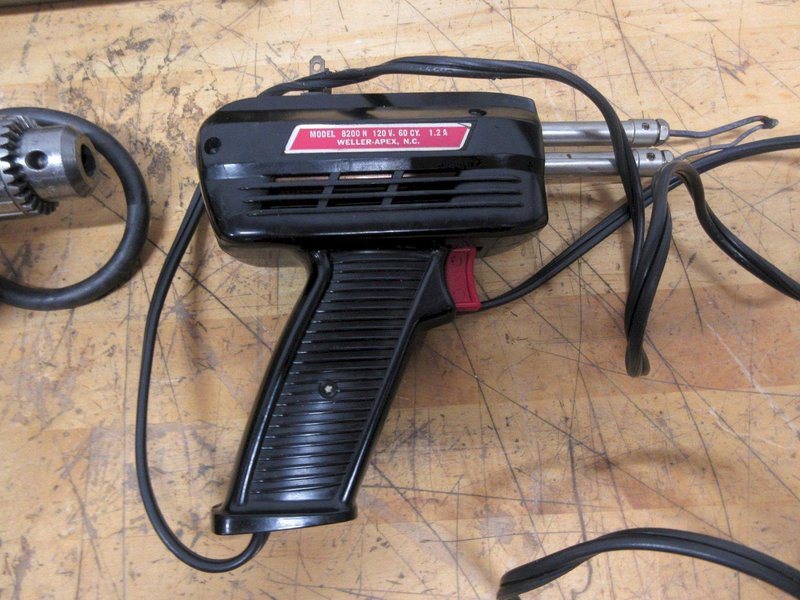 Corded Power Tools, Milwaukee Drill, 7-1/4" Skilsaw, Black &amp; Decker Jigsaw, Weller Soldering Iron, Ace Heat Gun- Auction Item