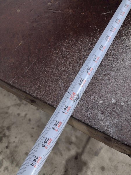 97&quot; X 241&quot; STEEL LAYOUT TABLE WITH 3&quot; PLATE TOP: STOCK 11833