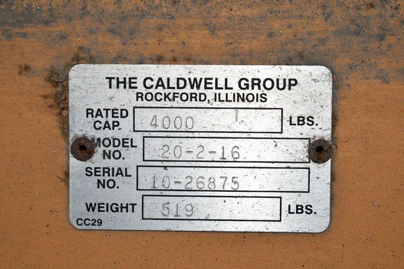 4,000 LBS X 16&#039; CALDWELL MODEL #20-2-16 SPREADER BAR: YOBRO #24131