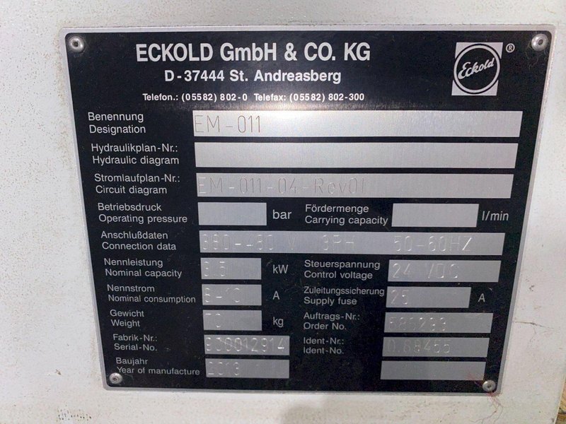 ECKOLD EM-011 Clinch Controller USED **Cables not included