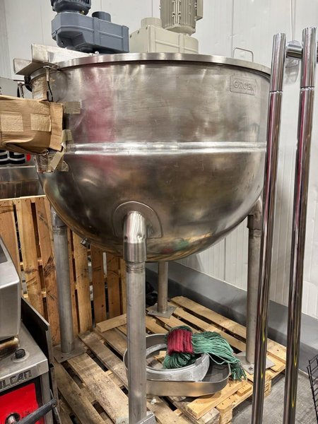 250-Gallon Groen N-250 SP ASME Jacketed Agitated Kettle – 316 SS, 125 PSI Steam Rated
