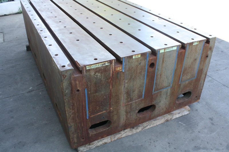 57&#039; X 97.5&#039; X 29.5&#039; T-SLOTTED TABLE: STOCK #66336