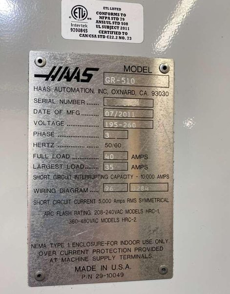 Haas GR-510 CNC Gantry Router – Mill