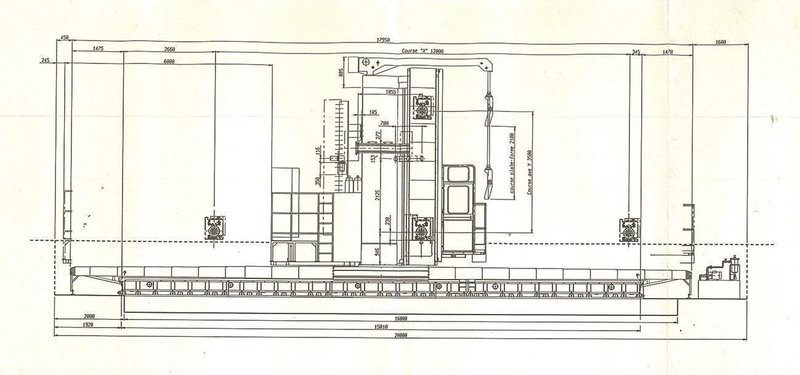 Parpas ML120-1 -8 axes X: 12 000- Y: 3500- Z: 1250 mm CNC